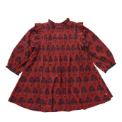 Girls Jaipur Dress - Red Autumn Strawflower