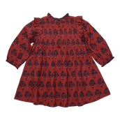 Girls Jaipur Dress - Red Autumn Strawflower