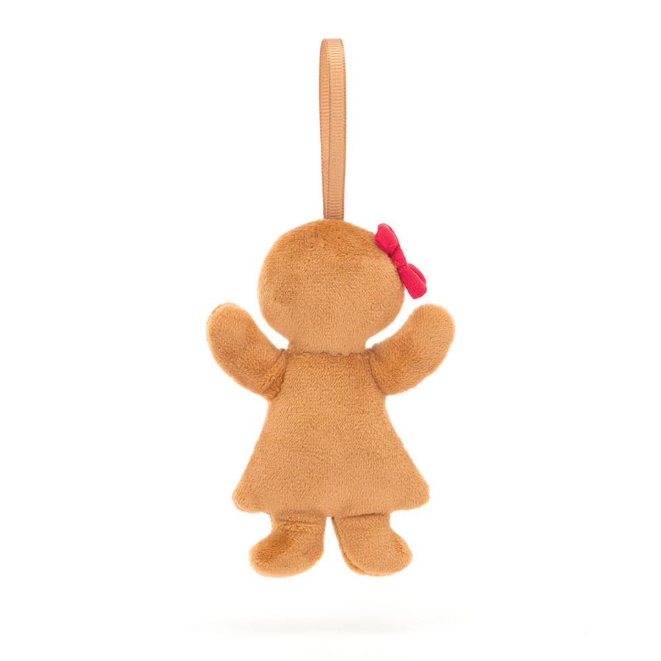 Festive Folly Gingerbread Ruby Ornament