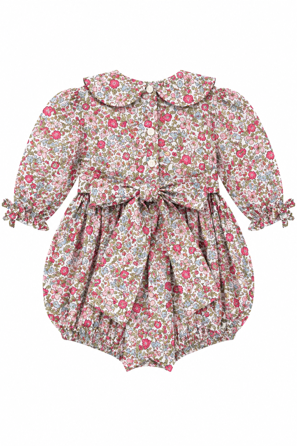 Vintage Pink Smocked Bubble