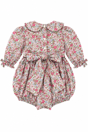 Vintage Pink Smocked Bubble