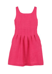 Willow Pleated Dress Fuchsia