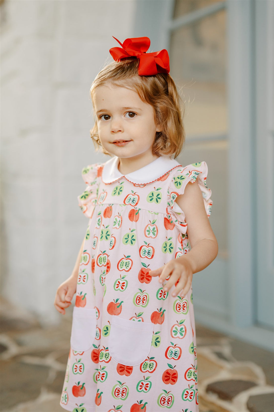 Gala Apples Short Sleeve Dress