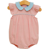Genevieve Bubble in Coral Stripe and Light Blue PRE-ORDER