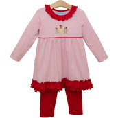 Gingerbread Ruffle Pants Set
