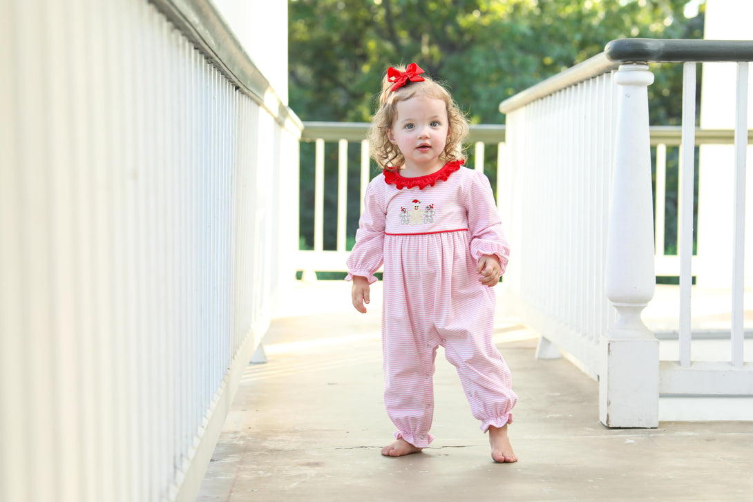 Gingerbread Ruffle Romper