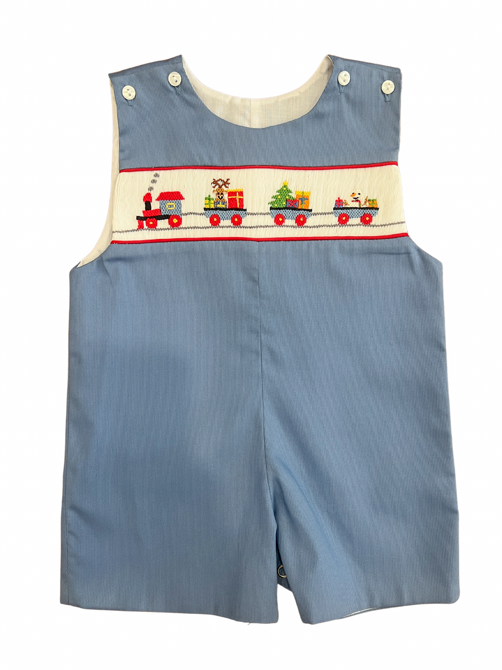 Pete Santa Train Smocked Shortall