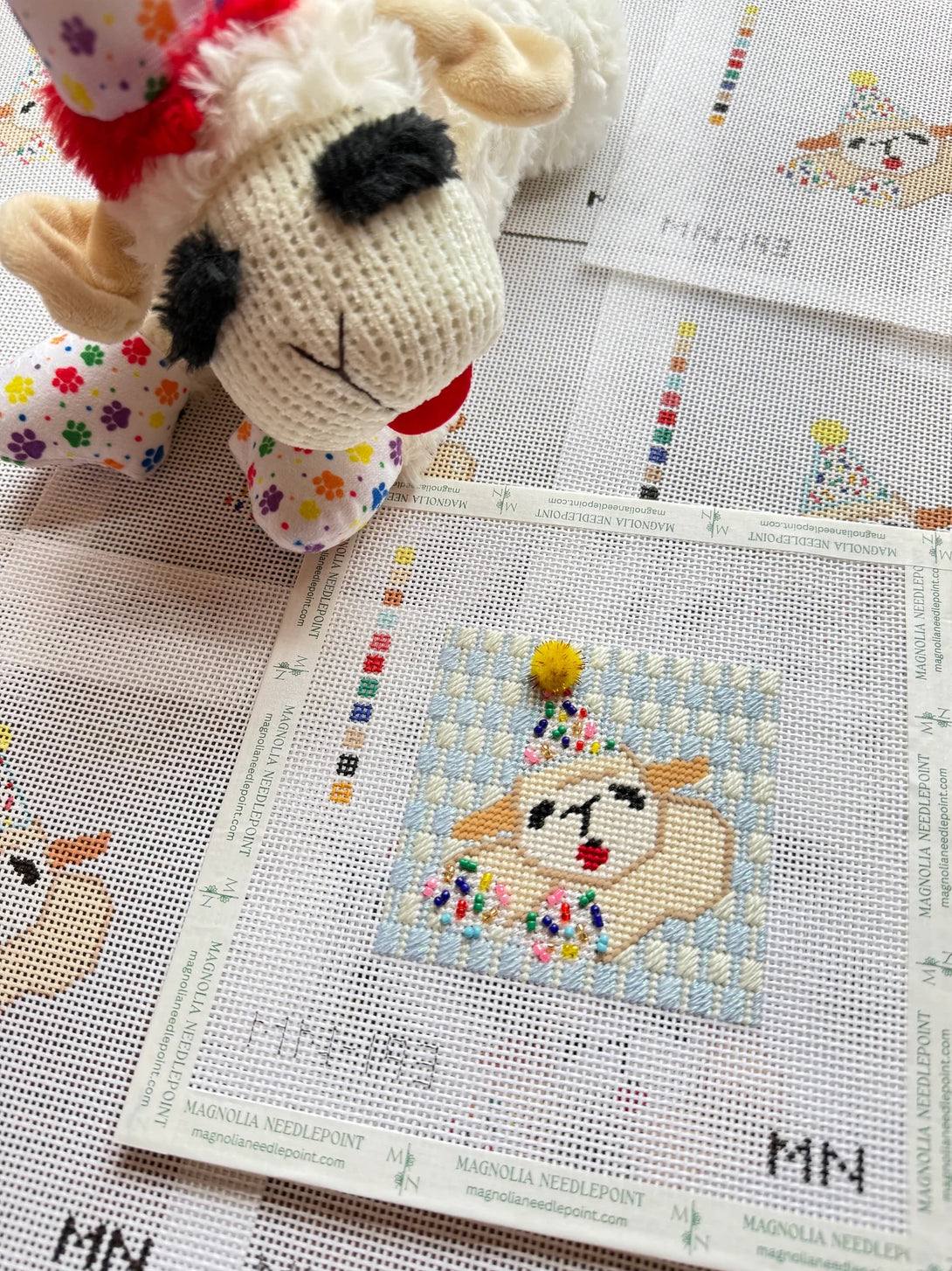Birthday Lamb Dog Toy Canvas