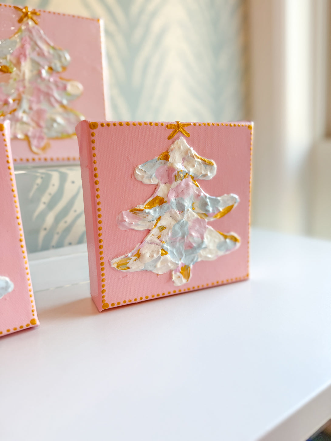 Hand Painted Christmas Tree Mini Canvas