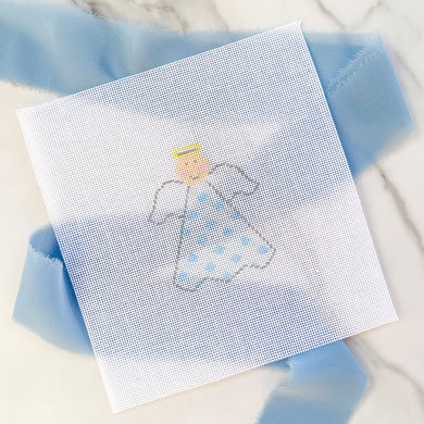 For Pete's Sake Pottery Angel Needlepoint Canvas Blue