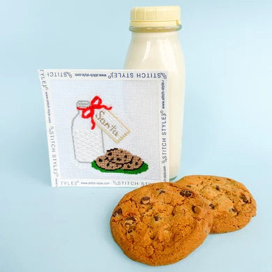Milk and Cookies For Santa Needlepoint Canvas