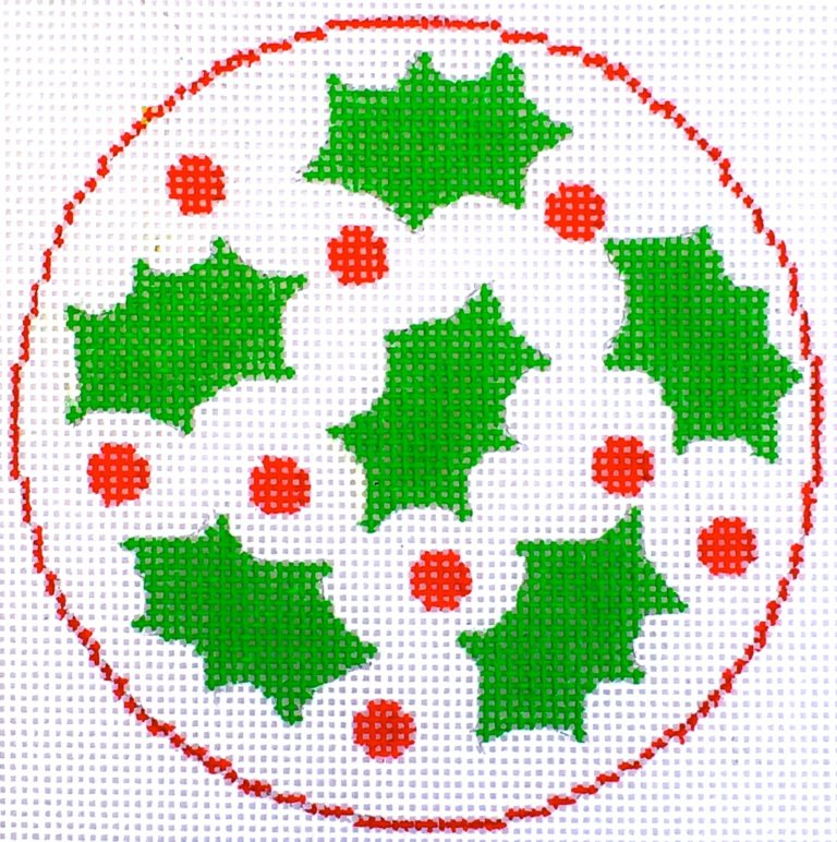 Holly Leaf Coaster/Ornament with Stitchguide HB500