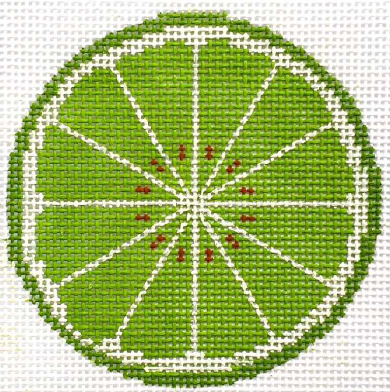 Lime Coaster/Ornament with Stitchguide HB514