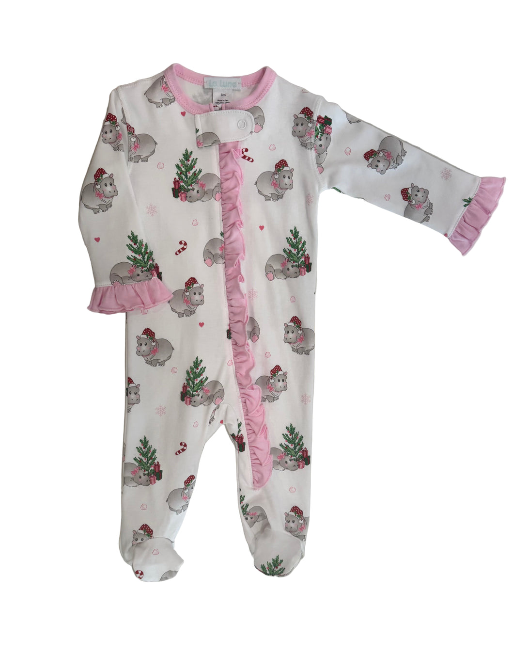 Christmas Hippo Pajama Girl