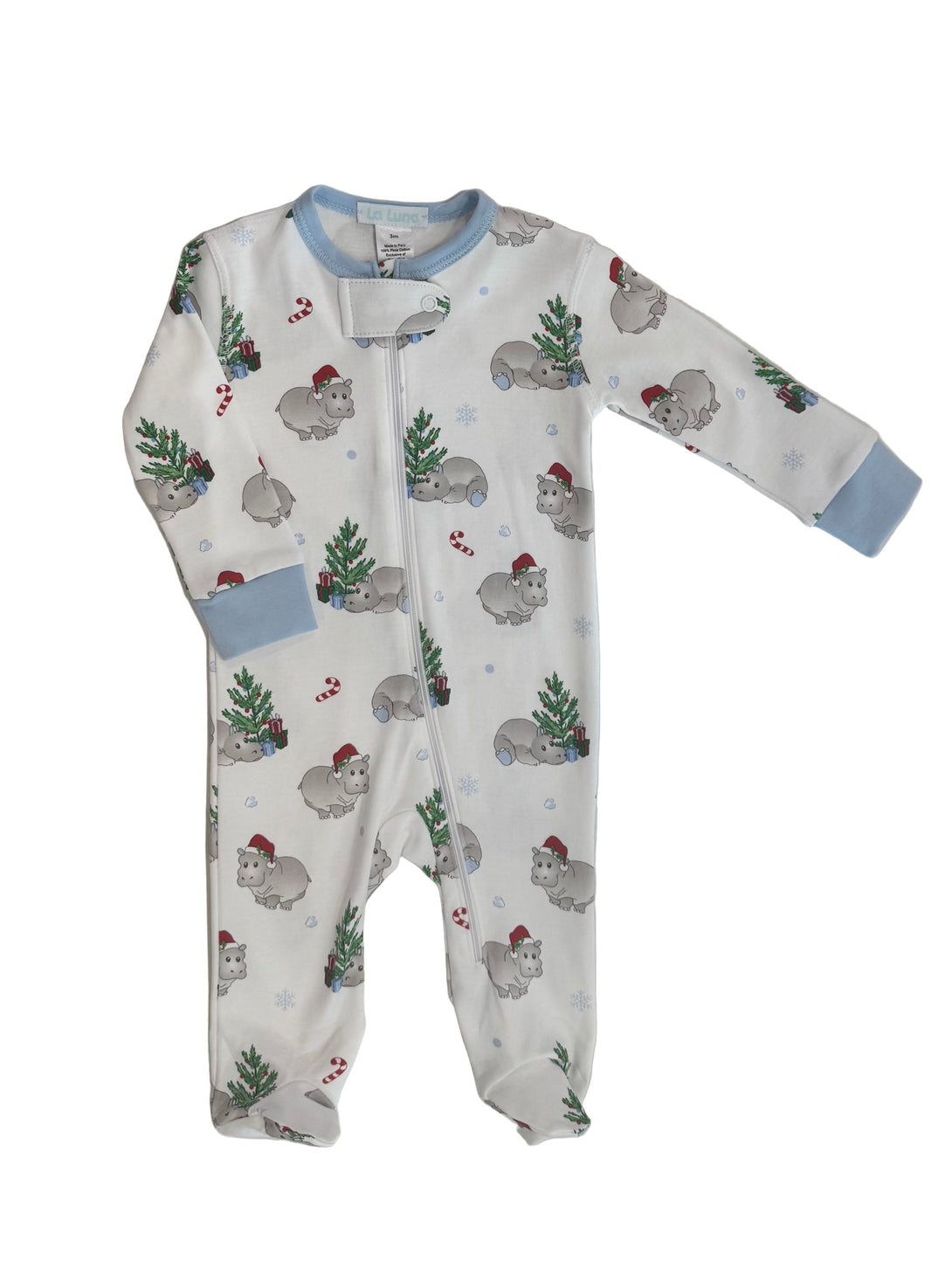 Christmas Hippo Pajama Boy