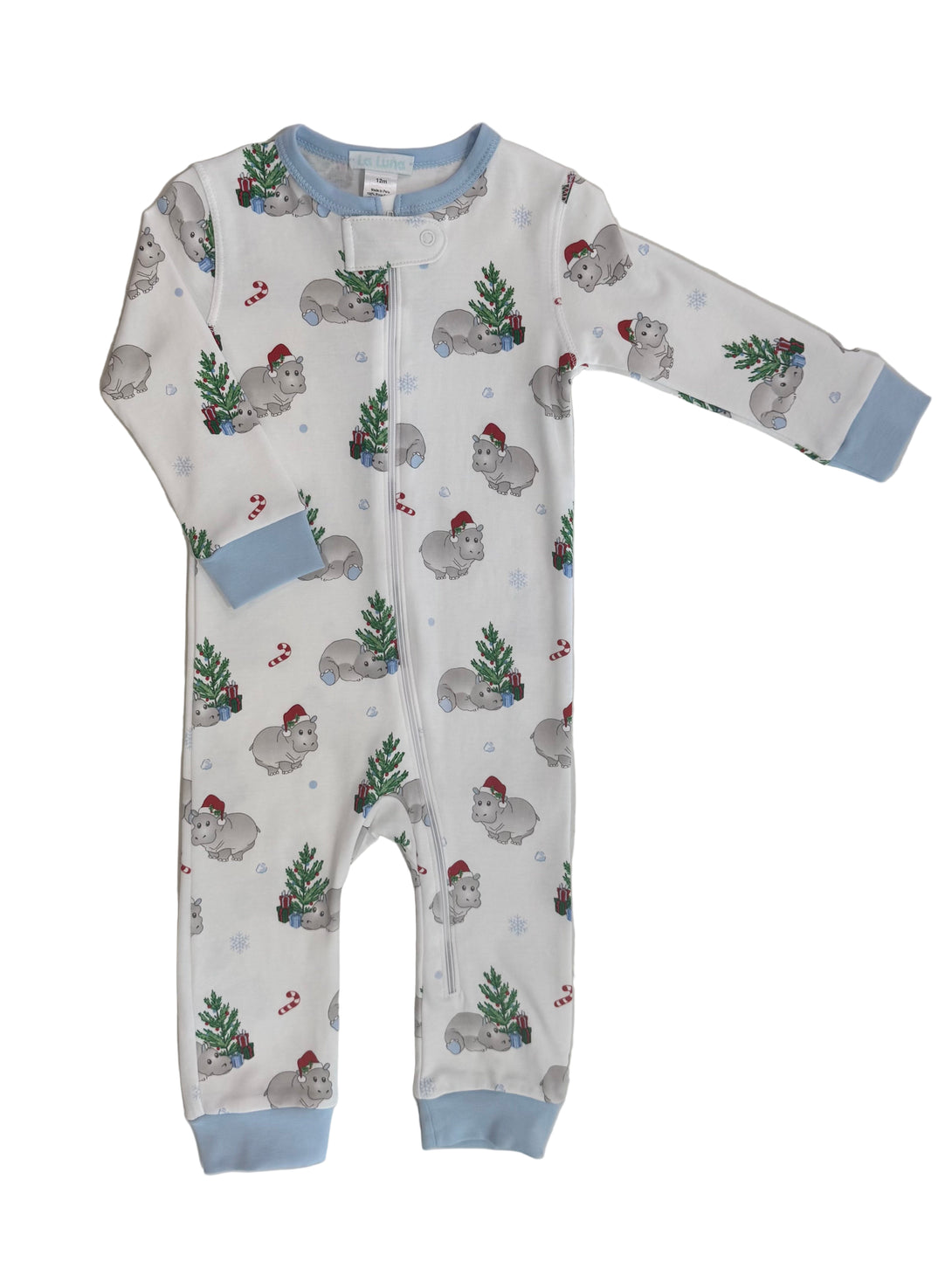 Christmas Hippo Pajama Boy
