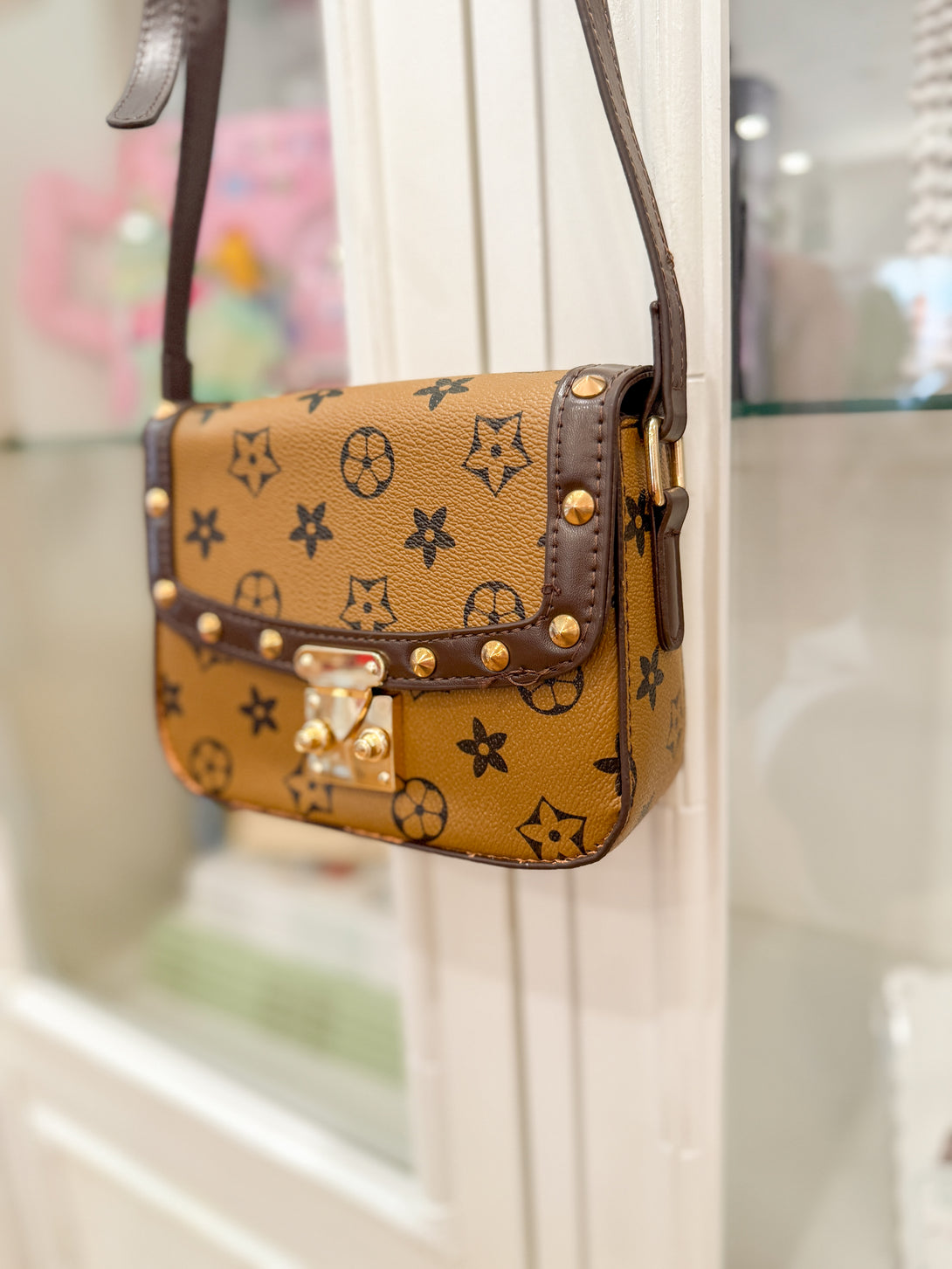 Brown Pouchette Crossbody Bag