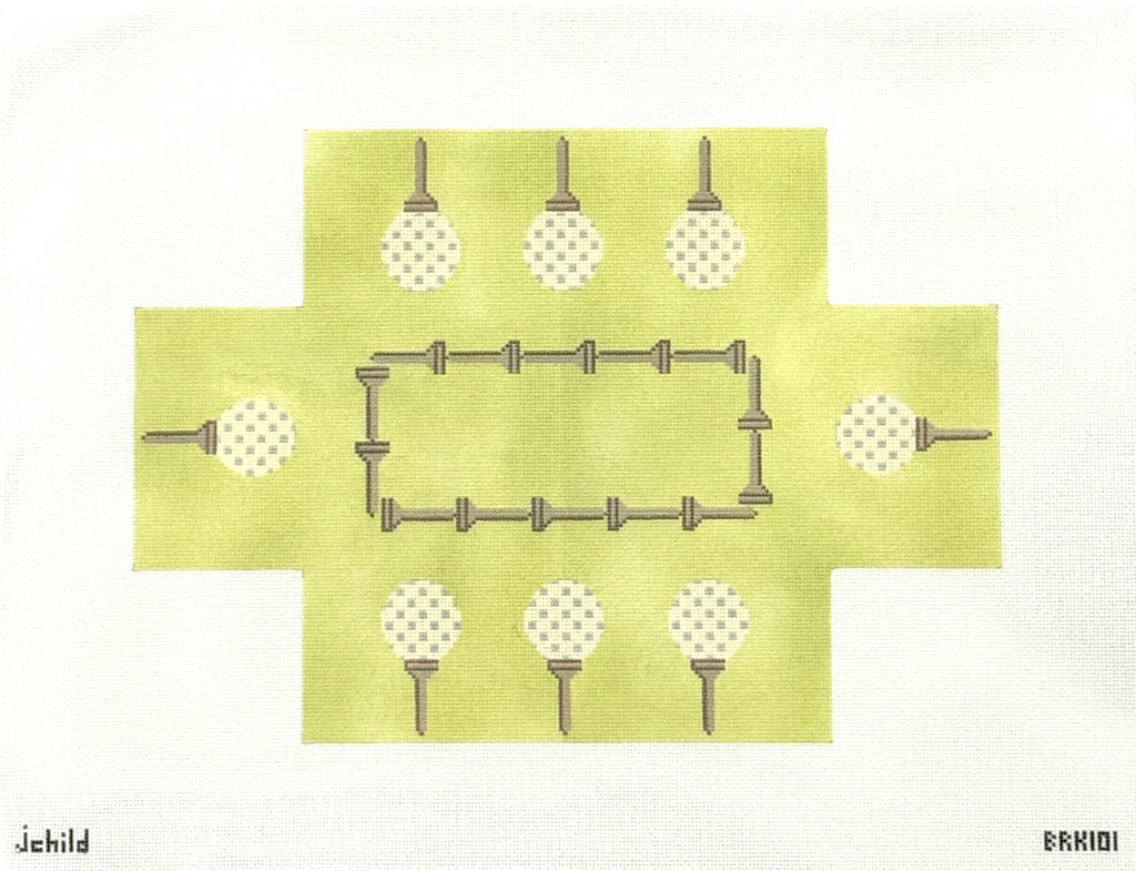 Golf Tee's Brick Cover Needlepoint Canvas