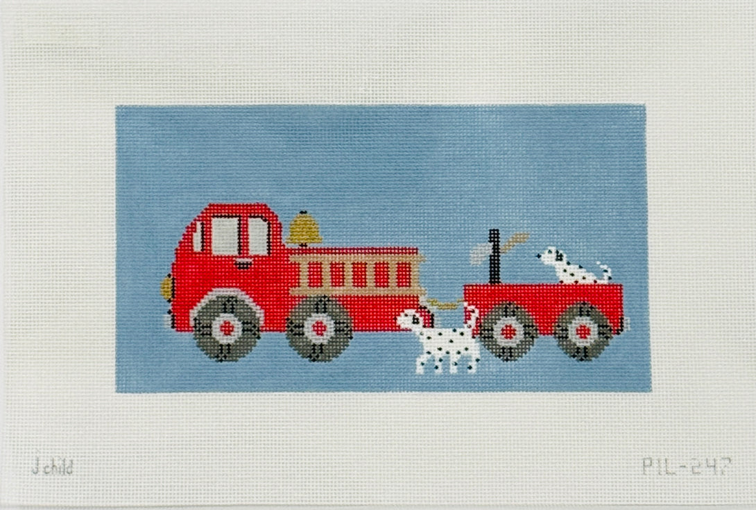 Fire Engine Needlepoint Canvas