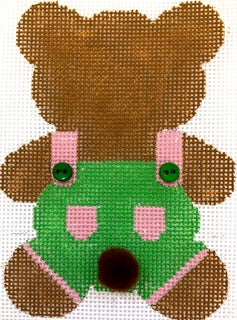 Teddy Bear Tails Green with Stitchguide HB173