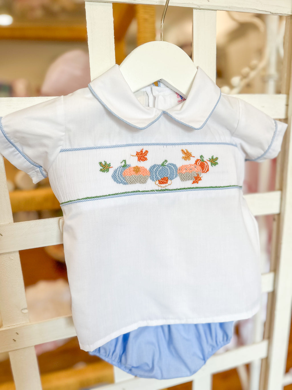 Sweet as Pie Champ Smocked Diaper Set