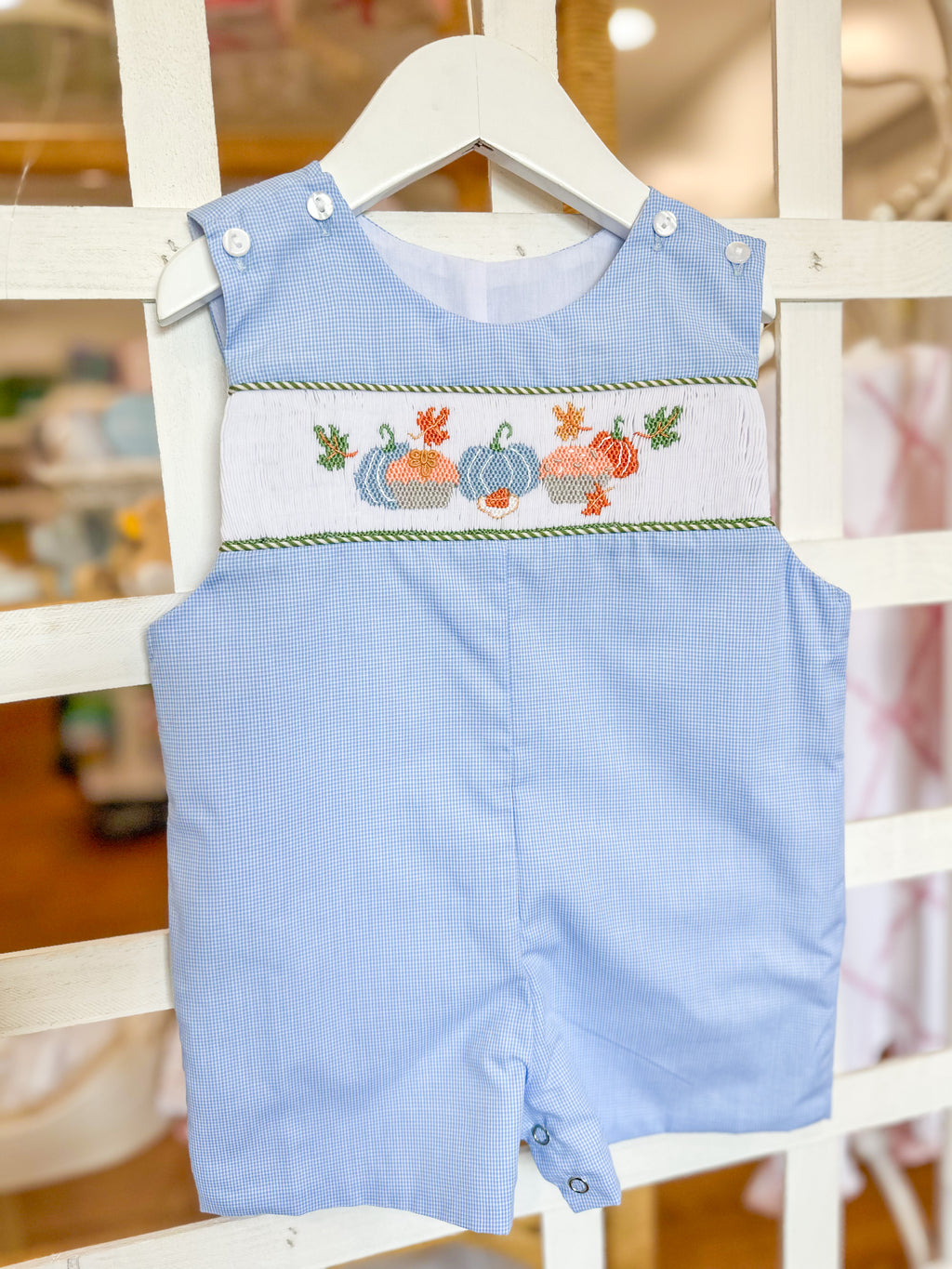 Sweet as Pie Pete Smocked Shortall