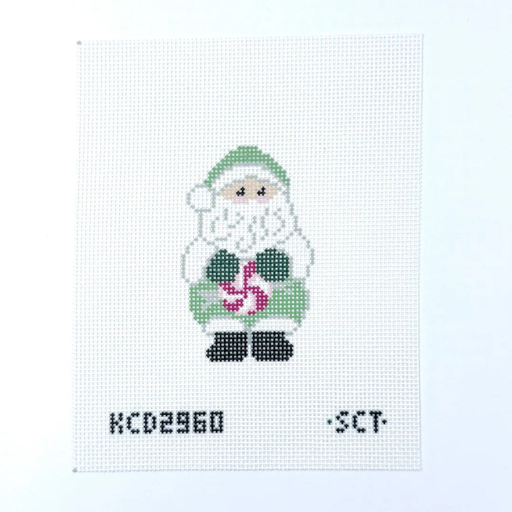 Peppermint Santa Printed Canvas
