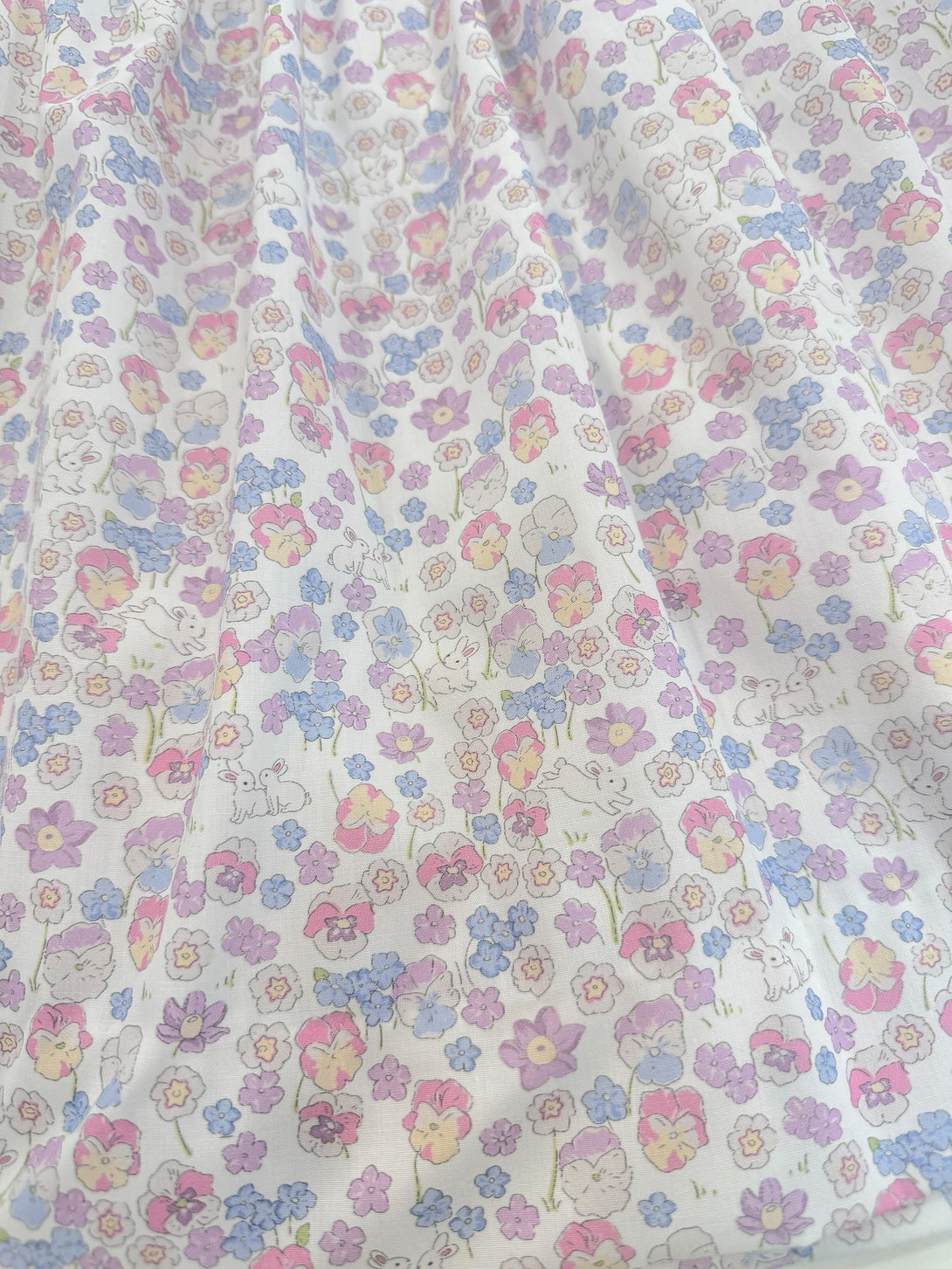 Pansy Bunch w/ Buillion Bunnies Ruthie Dress