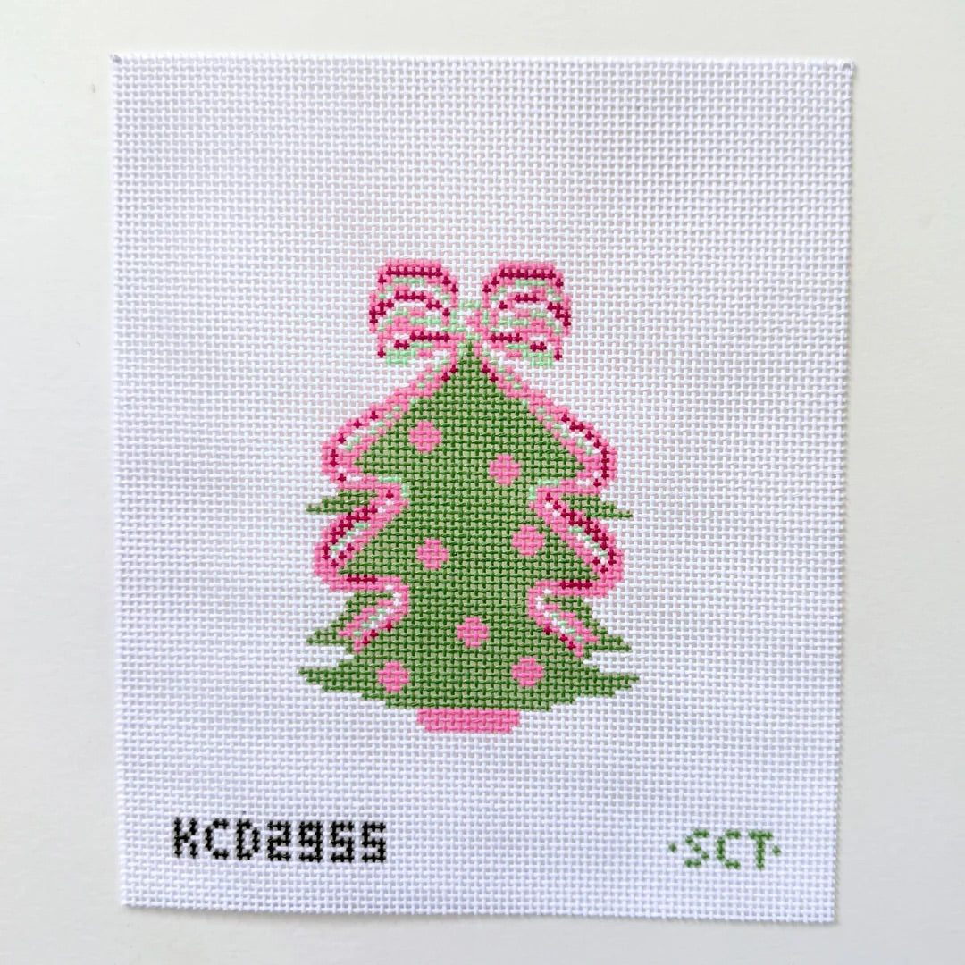 Pink Bow Tree Printed Canvas