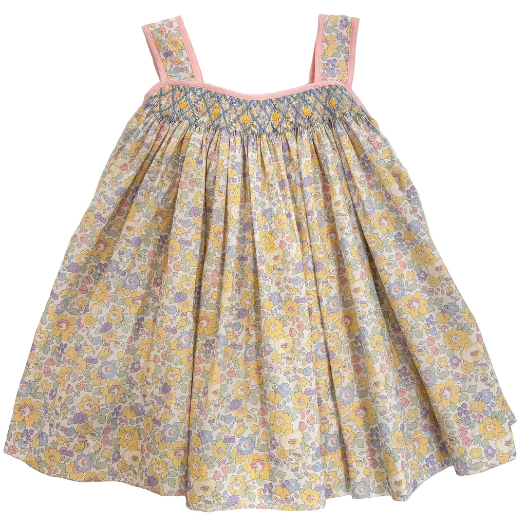 Florence Spring Floral Smocked Sleeveless Dress