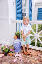 Shelton Shorts Grafton Green Gingham with Worth Avenue White