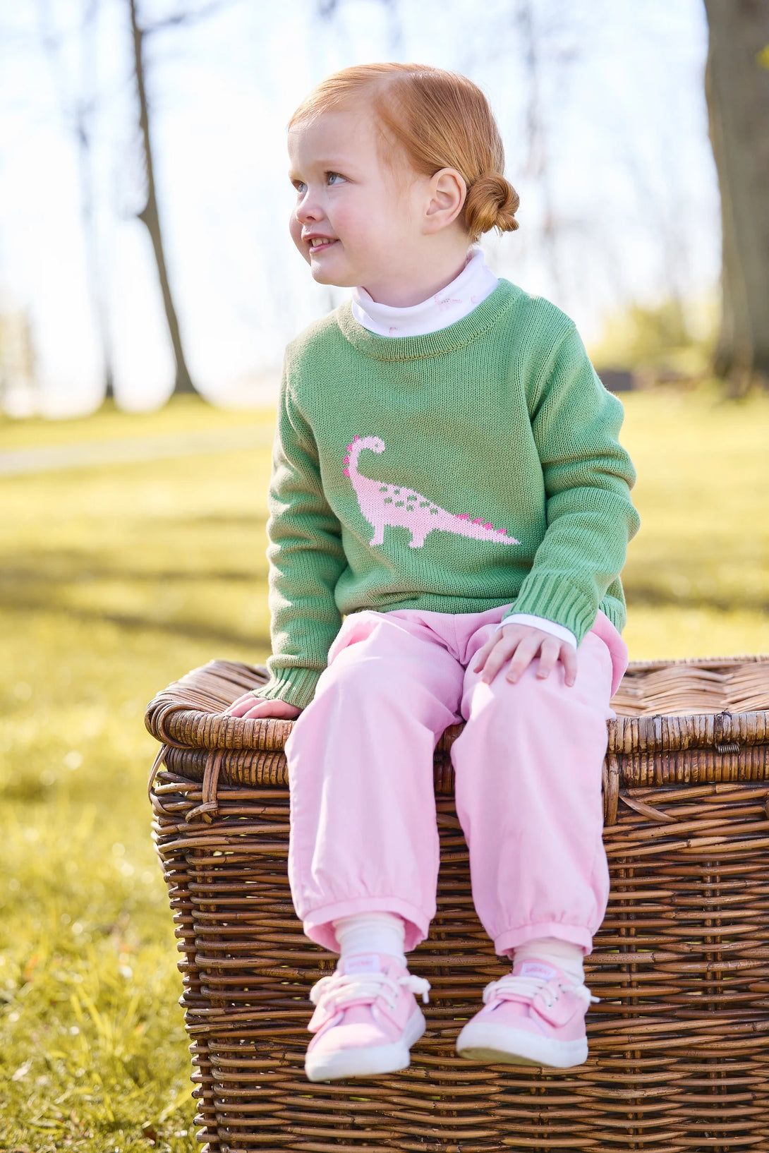 Banded Bow Pant - Light Pink Corduroy