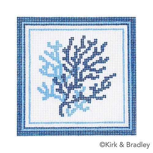 Nautical Coaster - Coral in Blue