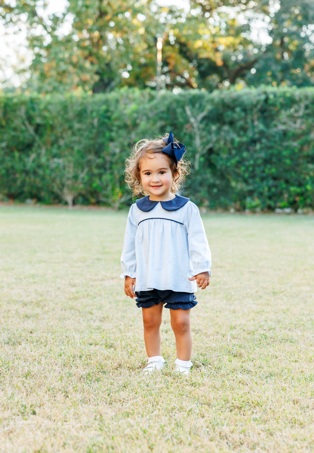 Katherine Bloomer Set Light Blue Stripe/Navy PRE-ORDER