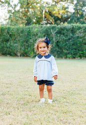 Katherine Bloomer Set Light Blue Stripe/Navy PRE-ORDER