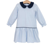 Katherine Dress Light Blue Stripe/Navy PRE-ORDER