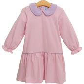 Katherine Dress Light Pink Stripe and Lavender