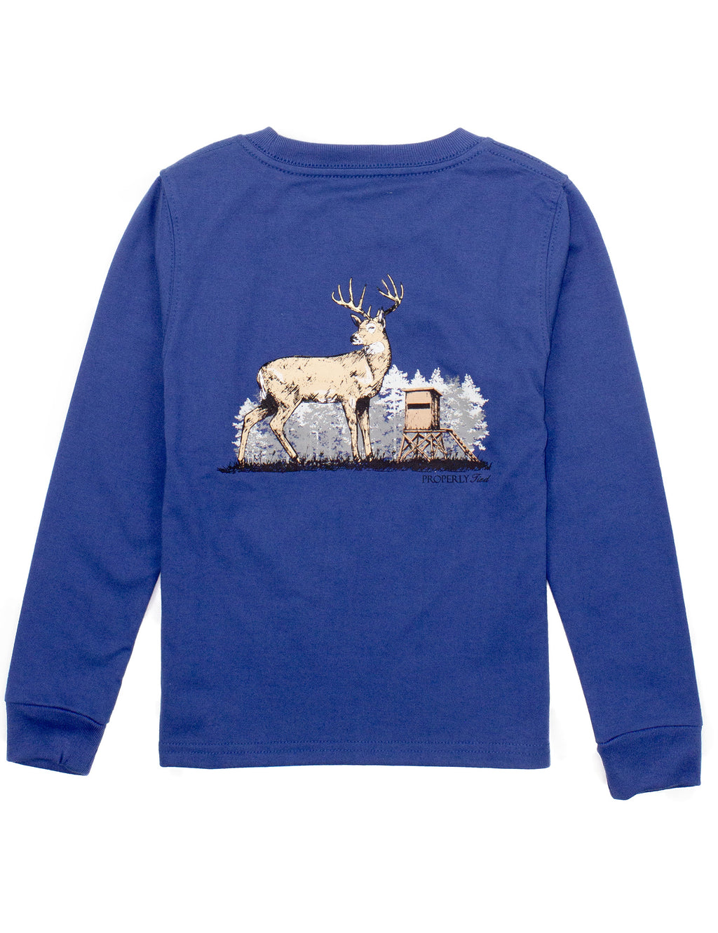 Boys Deer Season Long Sleeve River Blue