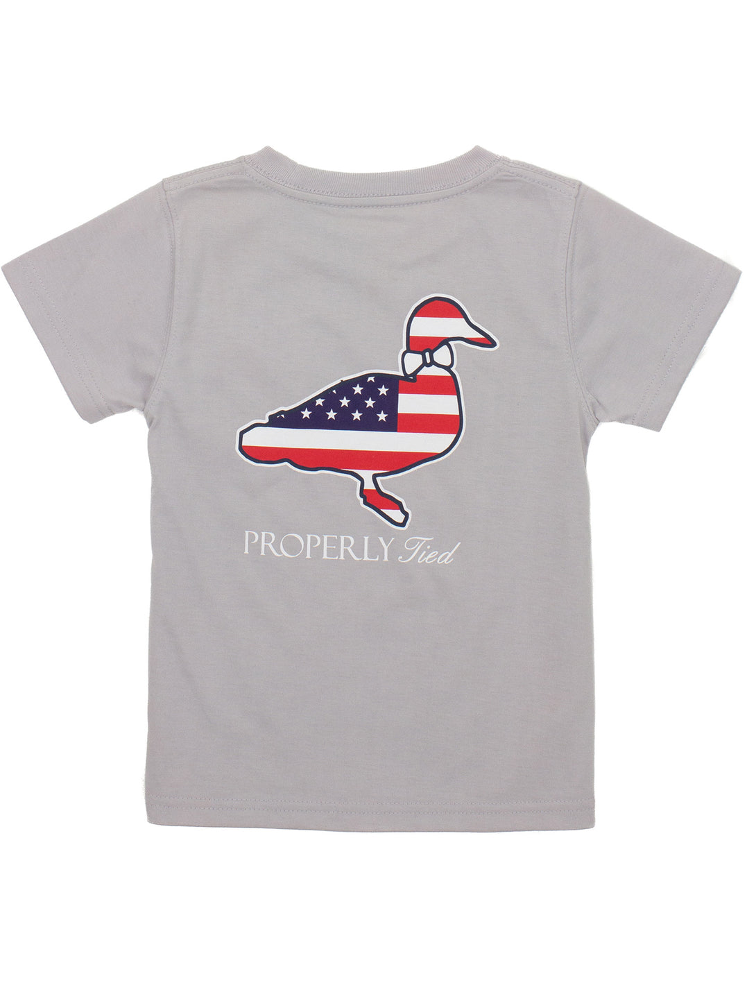 Boys Americana Short Sleeve Tee in Ice Grey