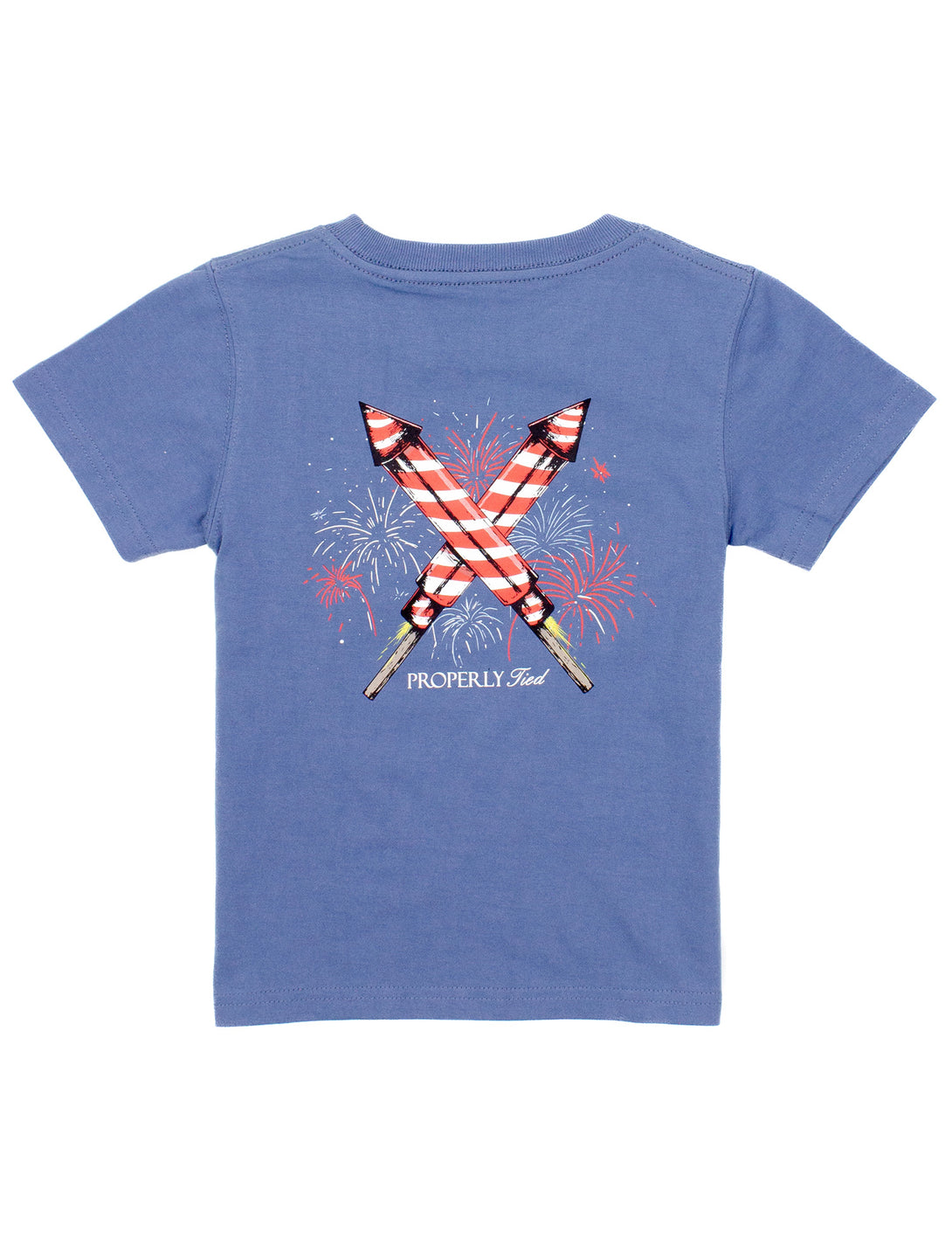 Boys Firecracker Short Sleeve Tee in Space Blue