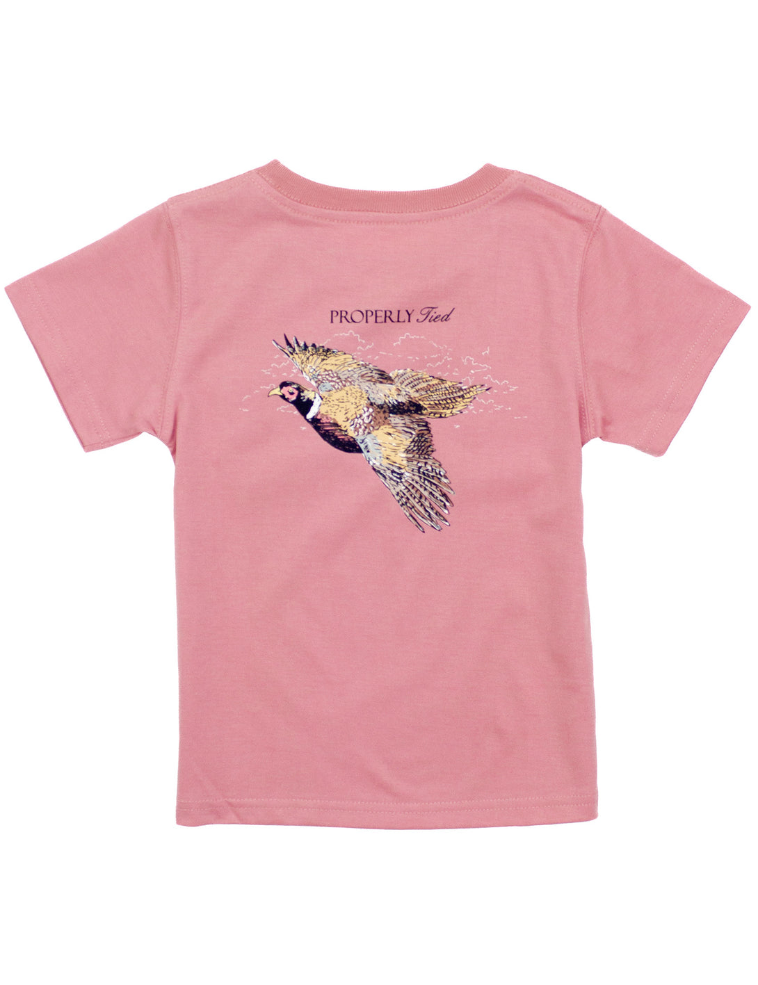 Boys Pheasant Hunt Short Sleeve Tee in Salmon