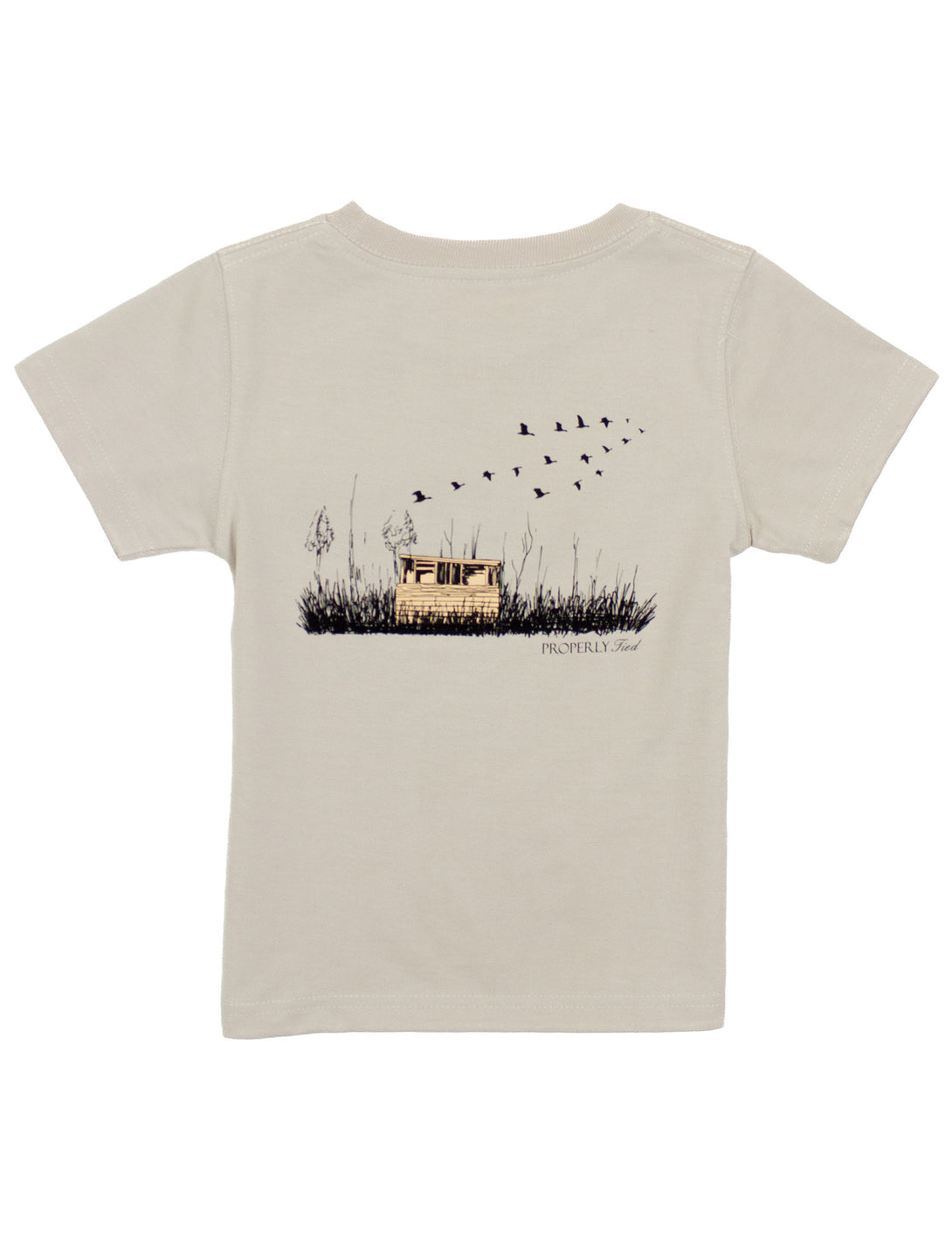 Boys Duck Blind Short Sleeve Tee in Linen