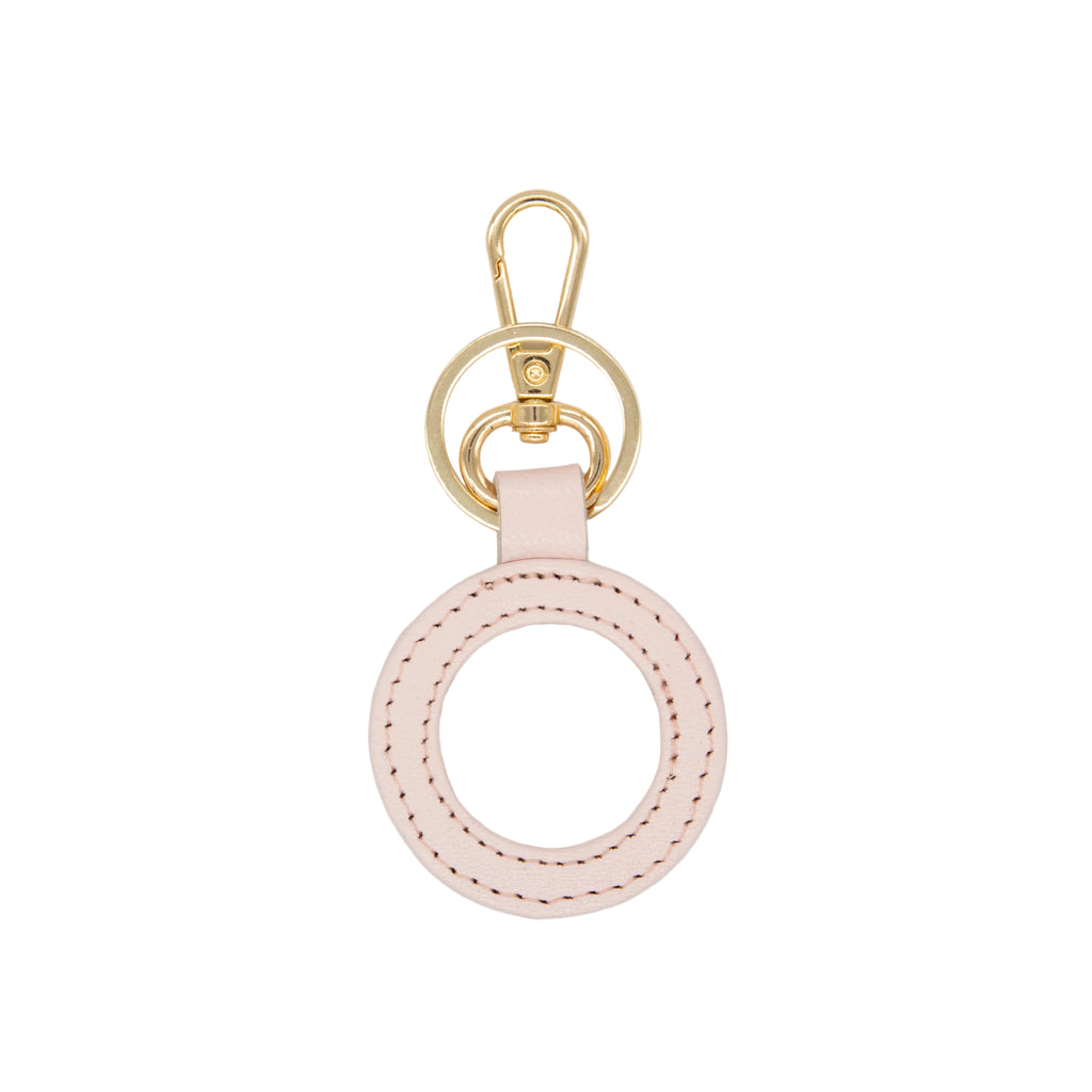 Leather Key Fob - Light Pink