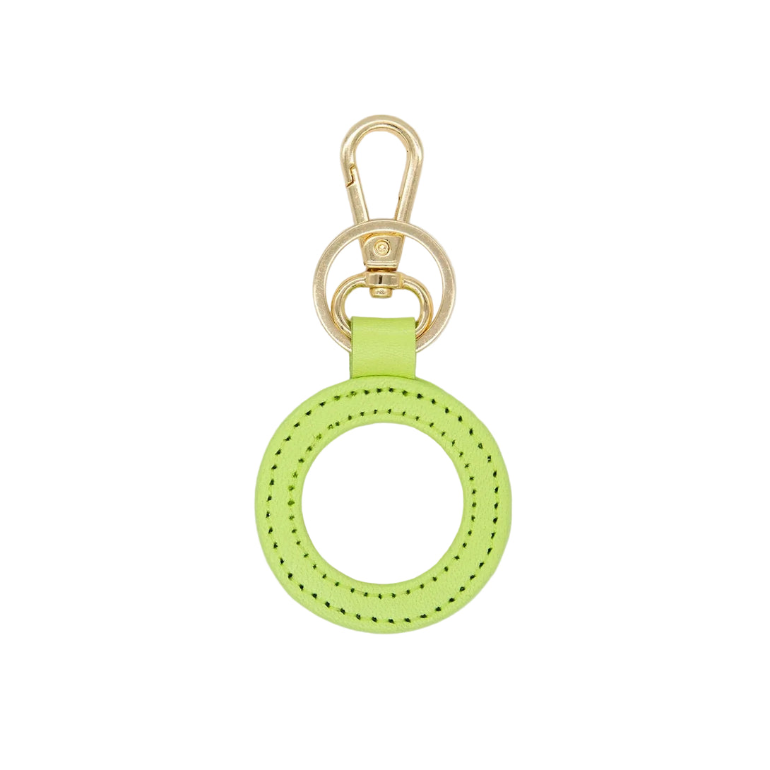 Leather Key Fob - Lime