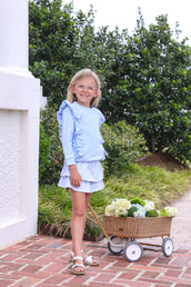 Laura Ruffle Pullover Light Blue