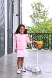 Laura Ruffle Pullover Light Pink