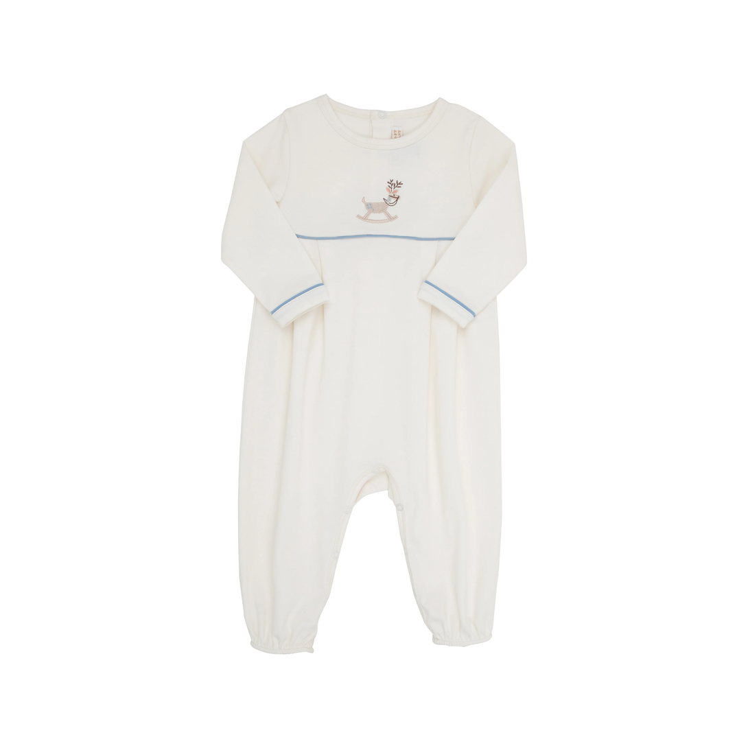 Long Sleeve Bradford Romper Reindeer Rocking Horse Palmetto Pearl