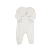 Long Sleeve Bradford Romper Reindeer Rocking Horse Palmetto Pearl