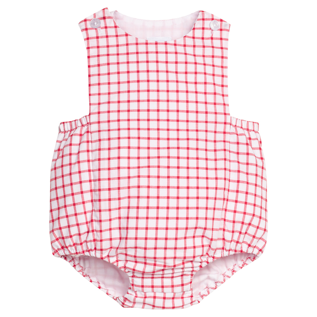 Louis Sunsuit Red Windowpane PRE-ORDER