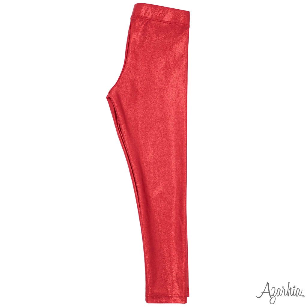 Shimmer Leggings in Red
